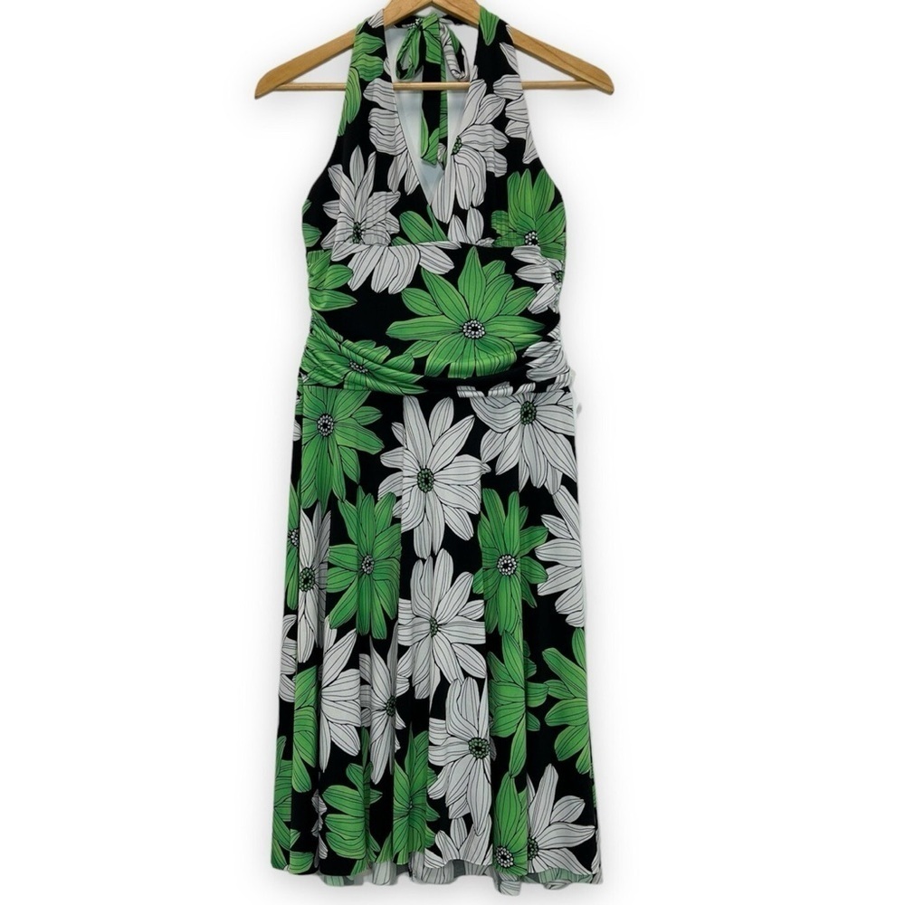 My Michelle Y2K Vintage Daisy Floral Sleeveless Halter Neck Midi Dress Sz Large